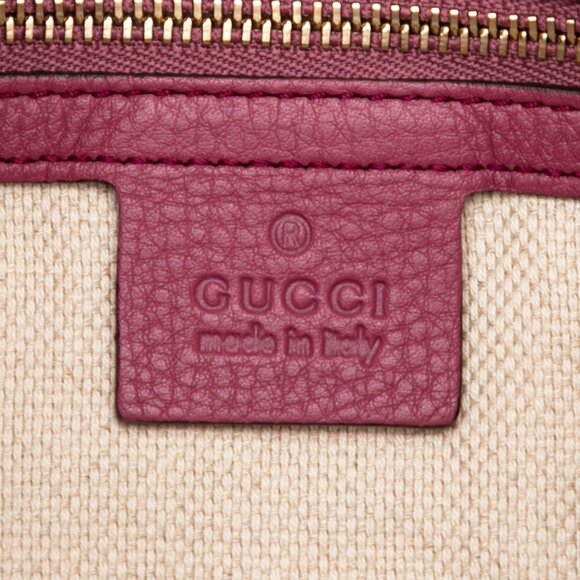 GUCCI Authentic Purple Leather Shoulder Bag - Picture 5 of 6